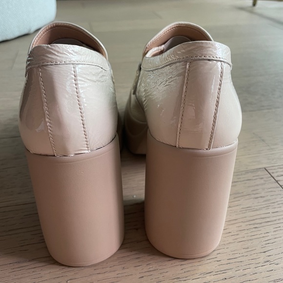 L’Intervalle Off White Patent Loafer Heels Shoes Sz 40 - Picture 2 of 4